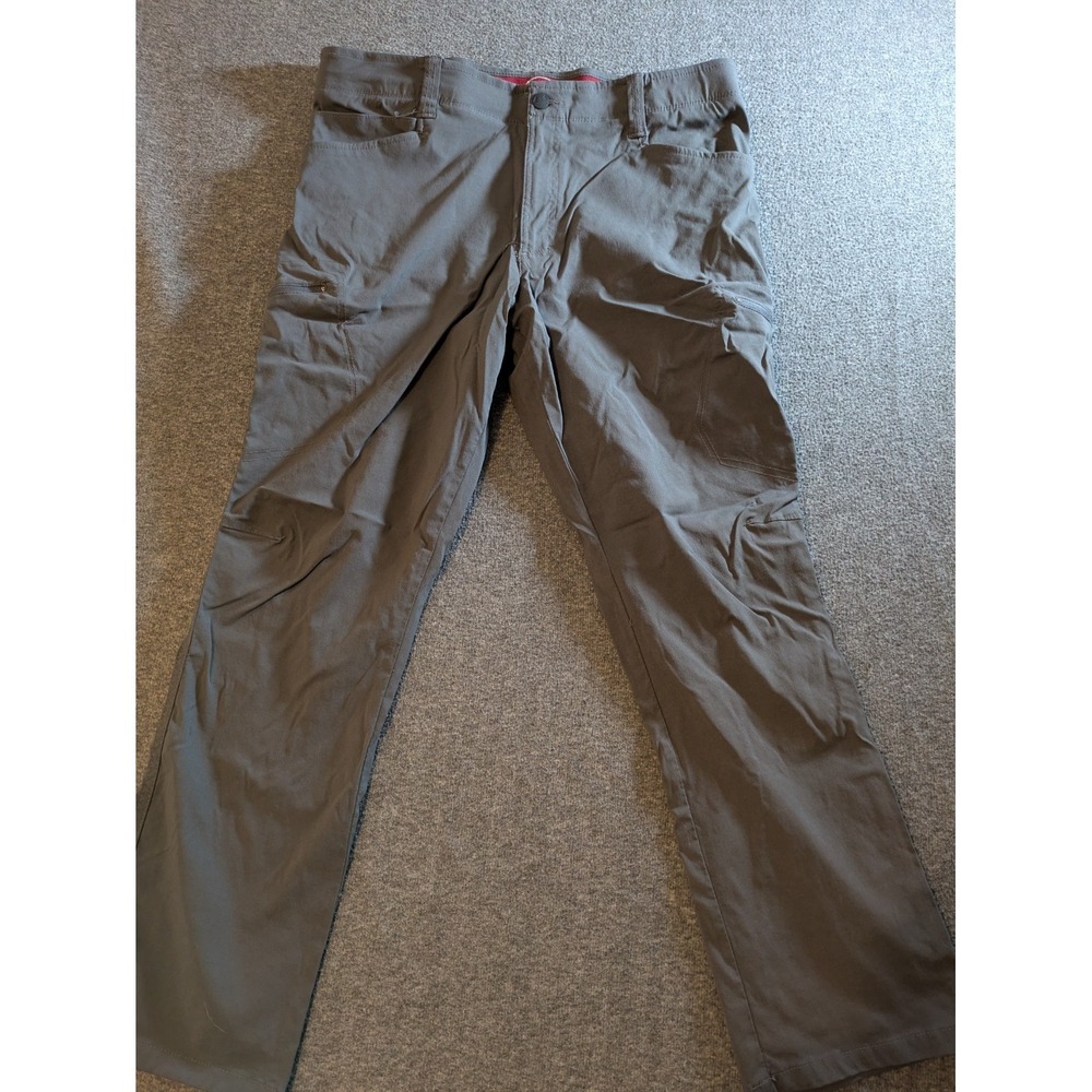 Wrangler Pants Mens Outdoor Performance Hiking Nylon Stretch Gray Sz 36x28